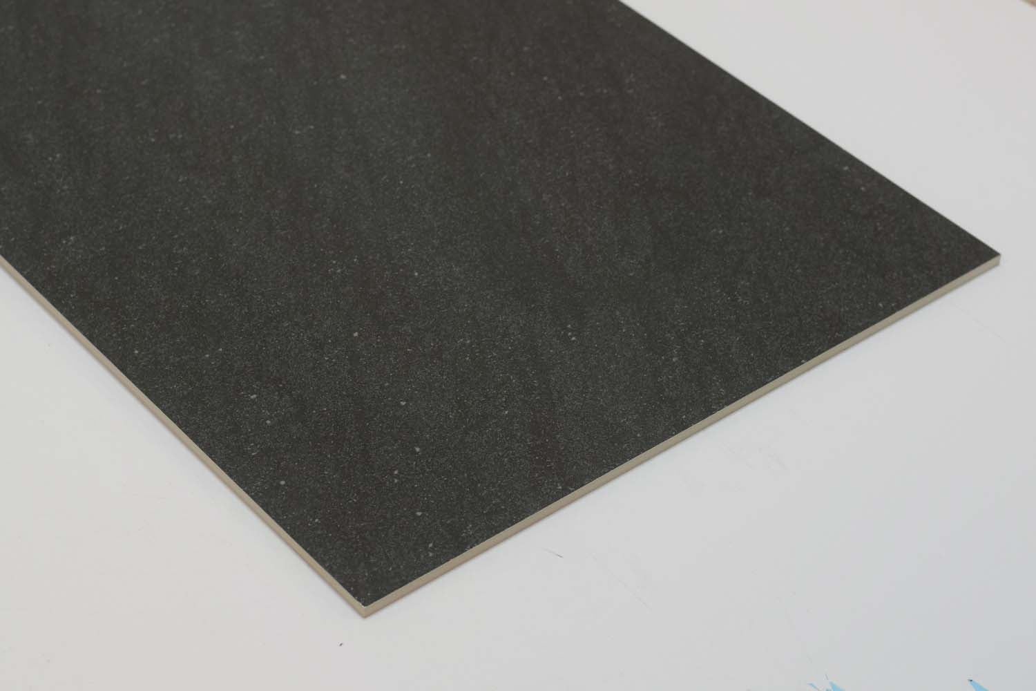Satto Black Rectified Large Format Matt Stone Effect Porcelain Floor & Wall Tiles 600x1200mm (12595)
