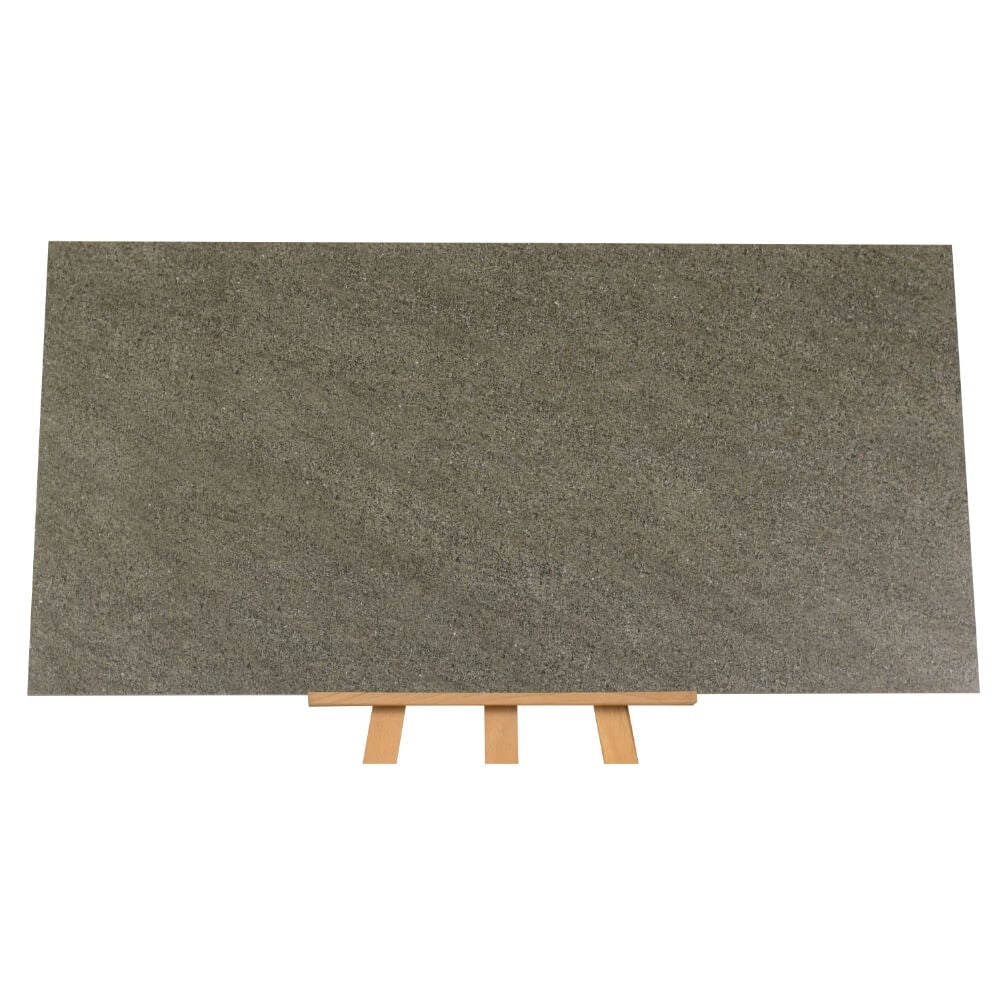 Satto Grey Rectified Large Format Matt Stone Effect Porcelain Floor & Wall Tiles 600x1200mm (12596)