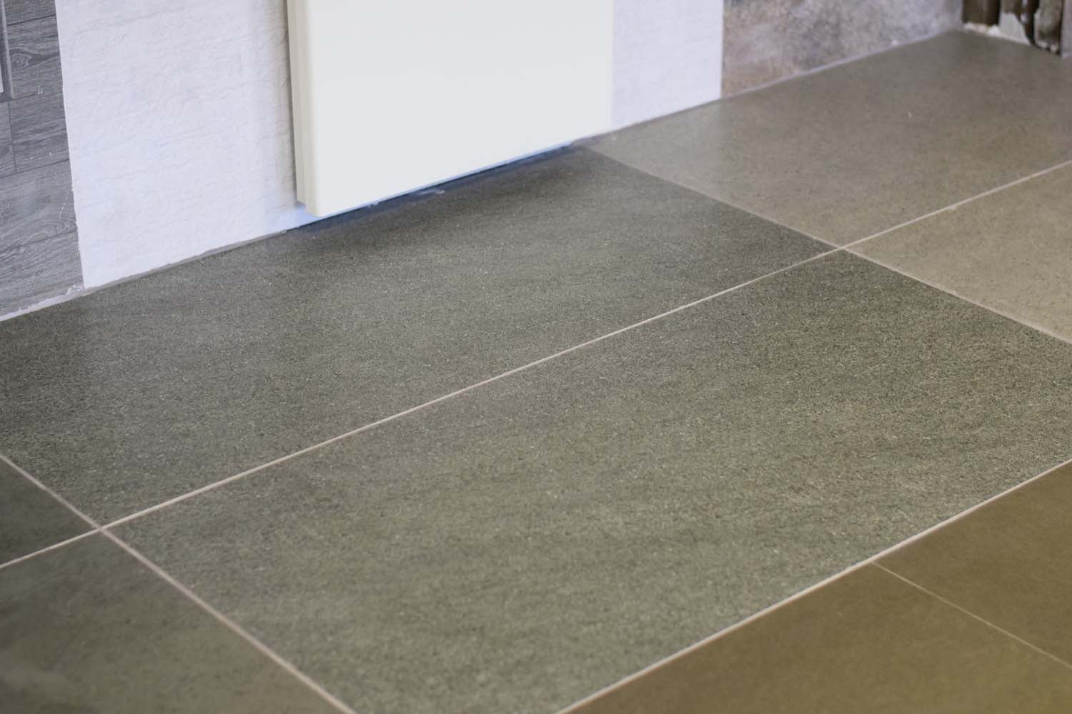 Satto Grey Rectified Large Format Matt Stone Effect Porcelain Floor & Wall Tiles 600x1200mm (12596)
