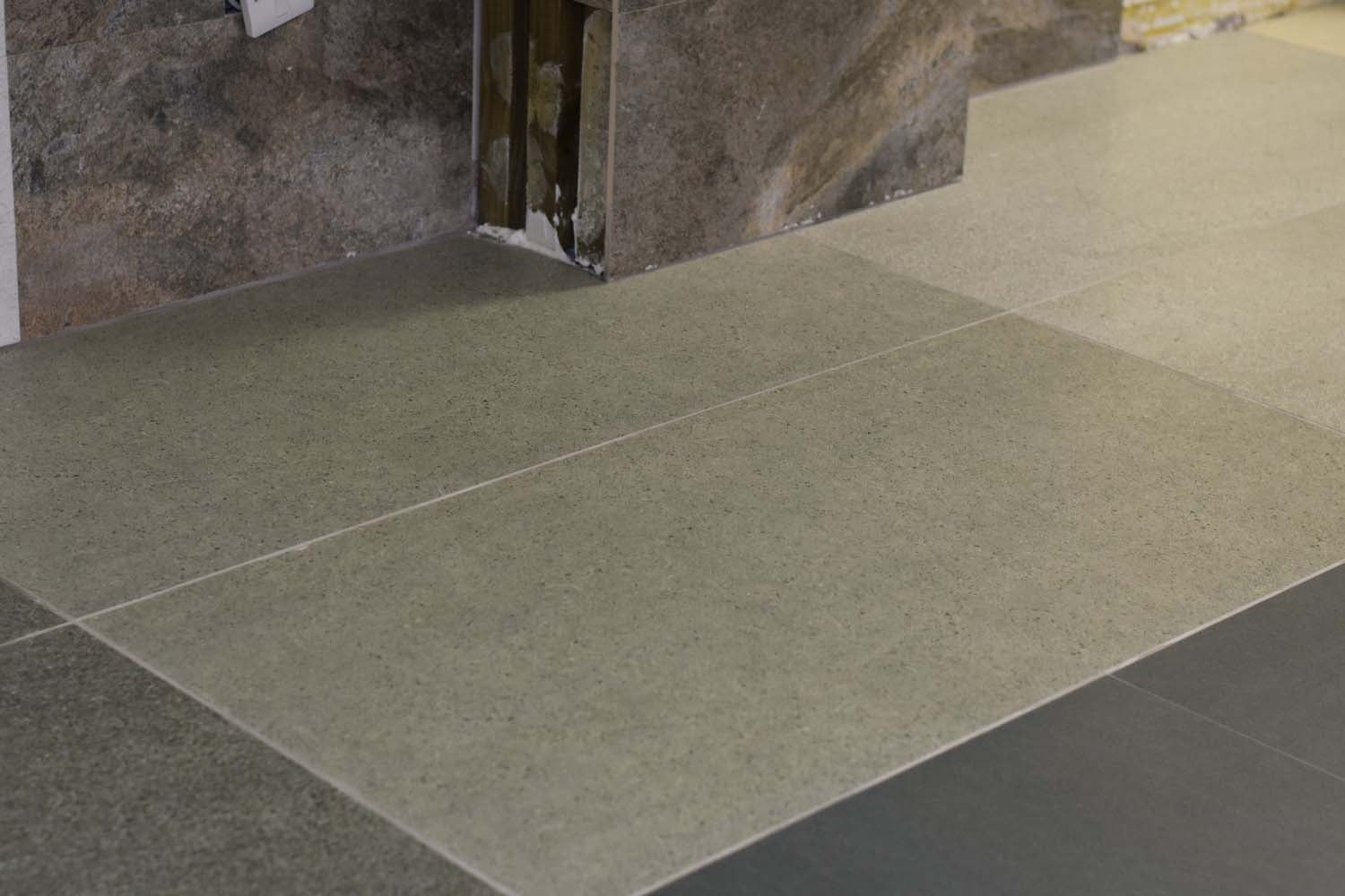 Satto Silver Rectified Large Format Matt Stone Effect Porcelain Floor & Wall Tiles 600x1200mm (12594)