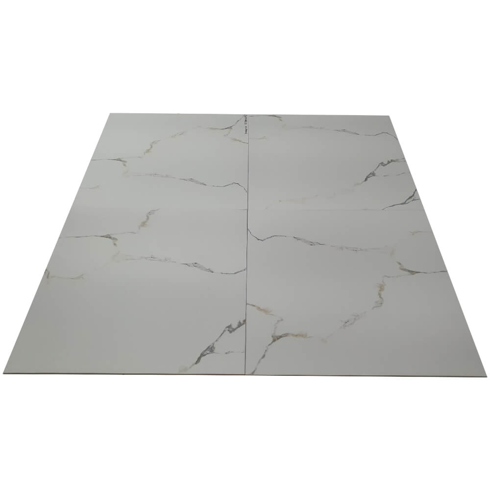Satuario Classic Crema Rectified Polished Stone Effect Porcelain 800x800mm Wall and Floor Tiles