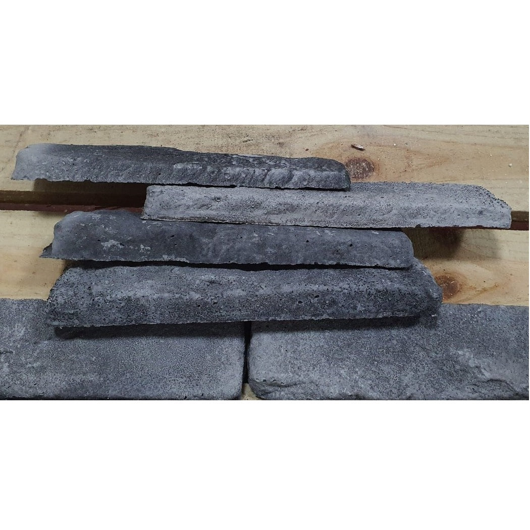 Smoked Rustic Light Grey and Black Multi Brick Slips