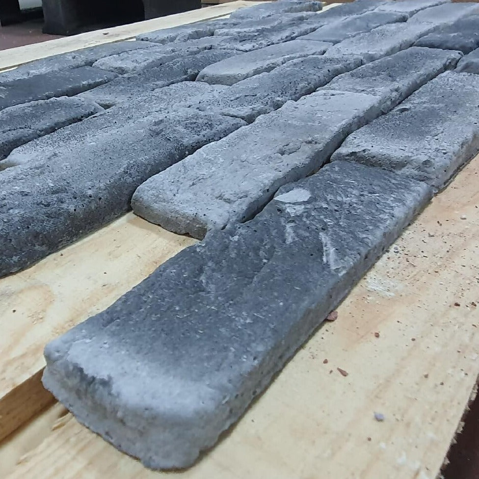 Smoked Rustic Light Grey and Black Multi Brick Slips