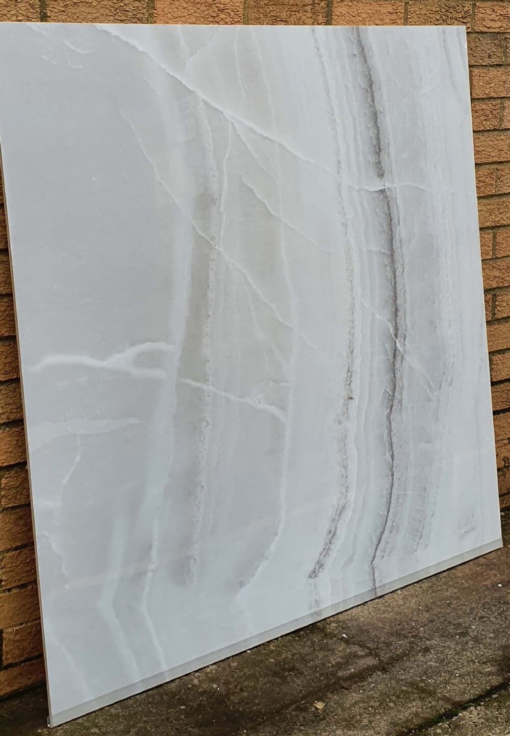 Smooth Onyx Rectified Large Format Polished Stone Effect Porcelain 1200x1200mm Floor & Wall Tiles