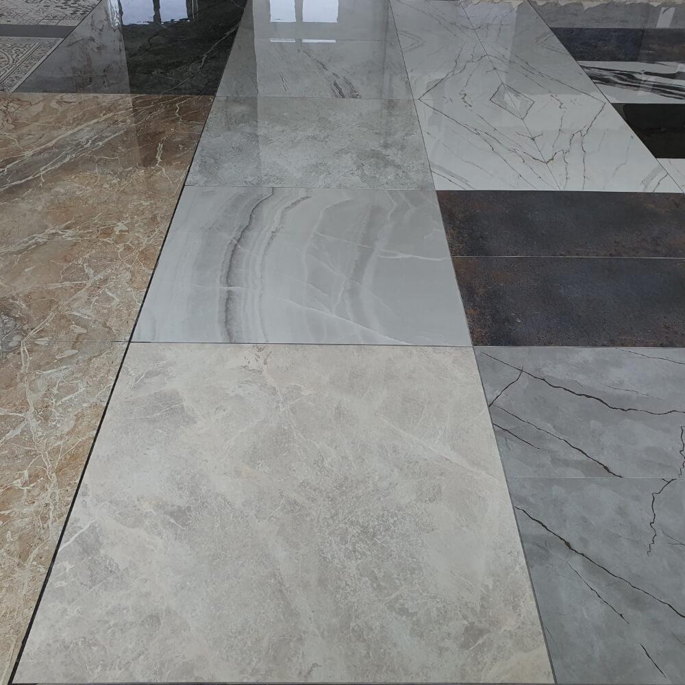 Smooth Onyx Rectified Large Format Polished Stone Effect Porcelain 1200x1200mm Floor & Wall Tiles