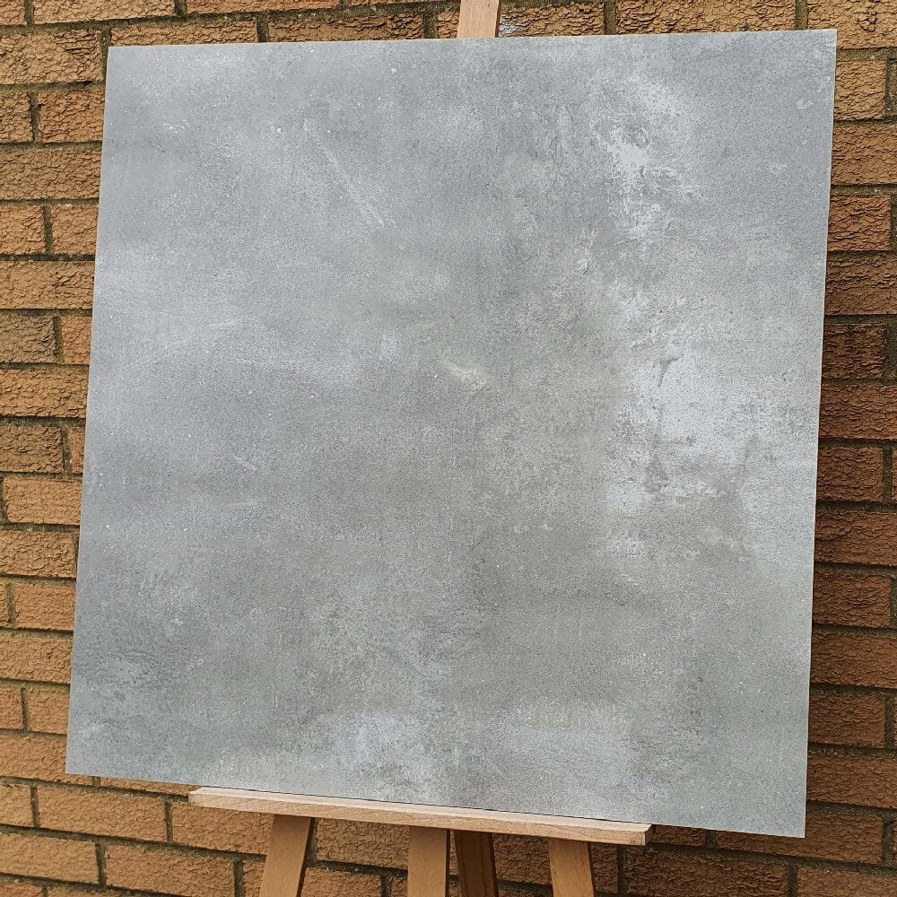 Stablation Gris Rectified Matt Stone Effect Porcelain 800x800mm Wall and Floor Tiles