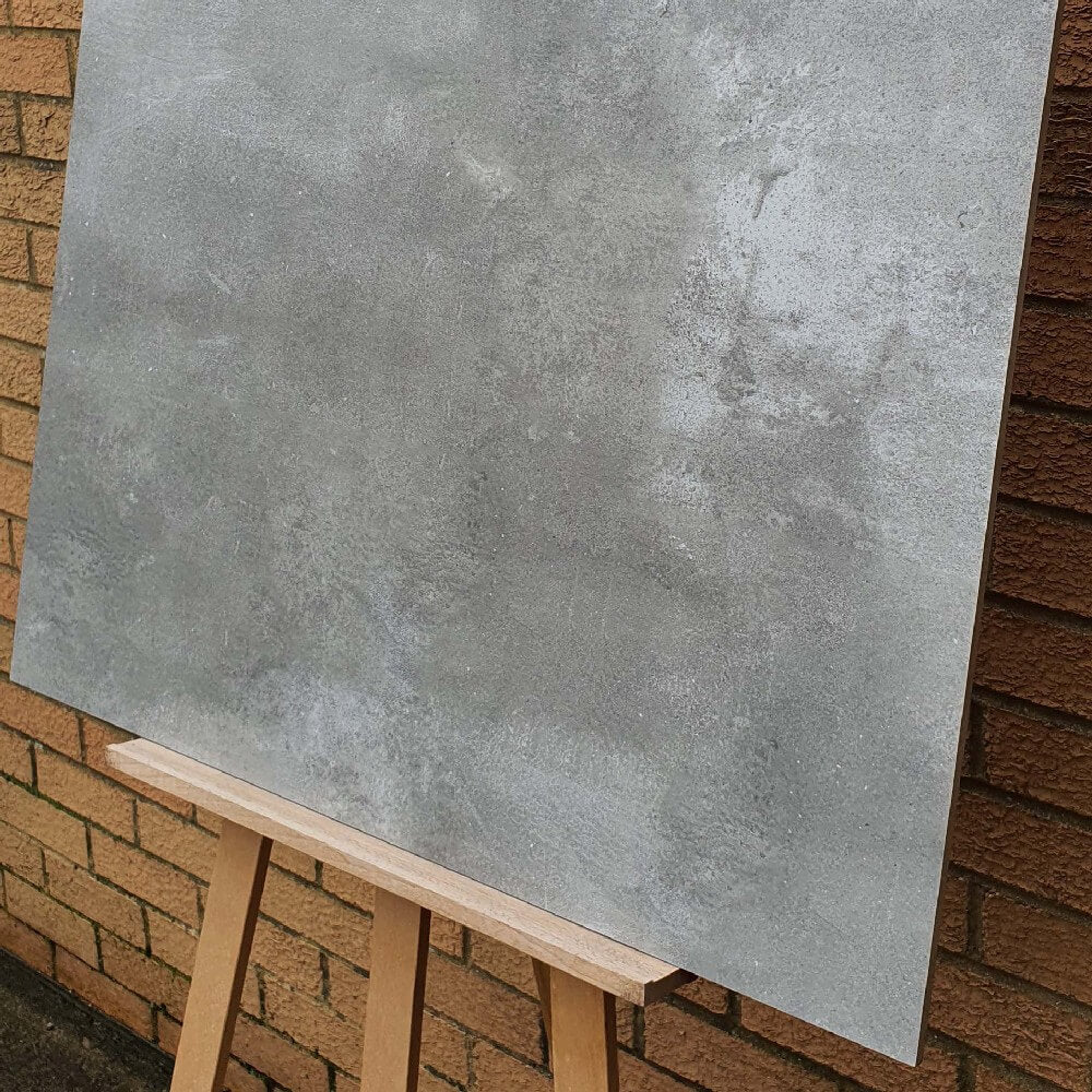 Stablation Gris Rectified Matt Stone Effect Porcelain 800x800mm Wall and Floor Tiles