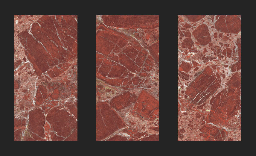 Torentio Red Rectified Large Format Exotic Surface Stone Effect Porcelain 800x1600mm Floor & Wall Tiles