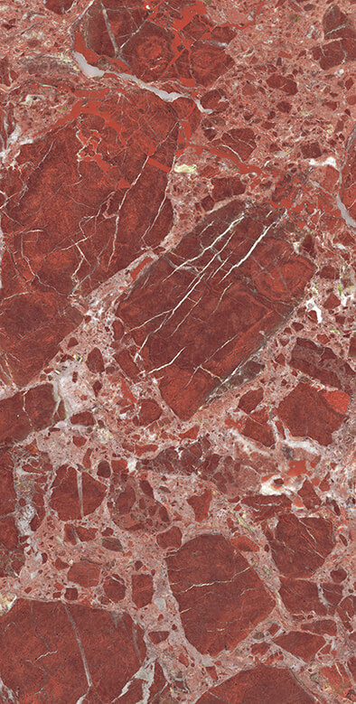 Torentio Red Rectified Large Format Exotic Surface Stone Effect Porcelain 800x1600mm Floor & Wall Tiles