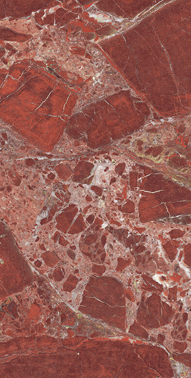Torentio Red Rectified Large Format Exotic Surface Stone Effect Porcelain 800x1600mm Floor & Wall Tiles