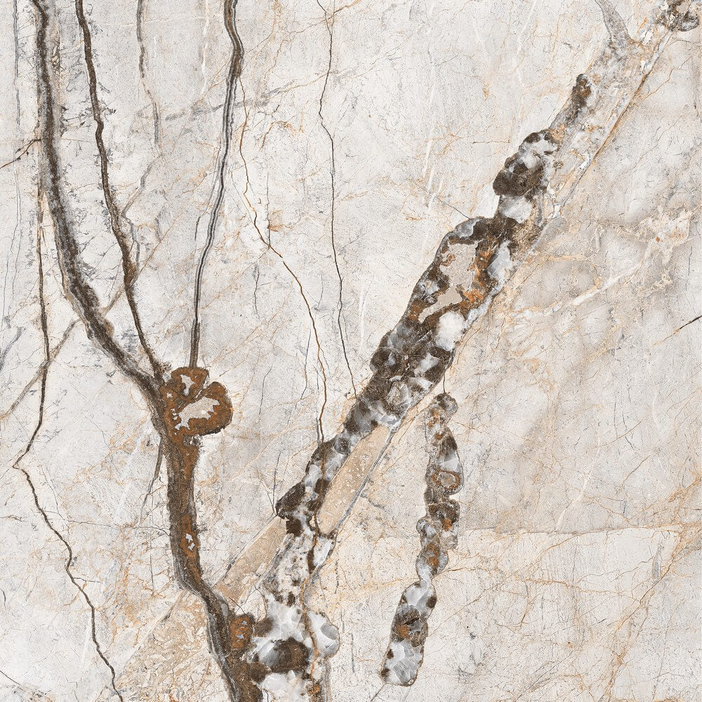 Tri Lite Natural Rectified Glossy Stone Effect Porcelain 800x800mm Wall and Floor Tiles