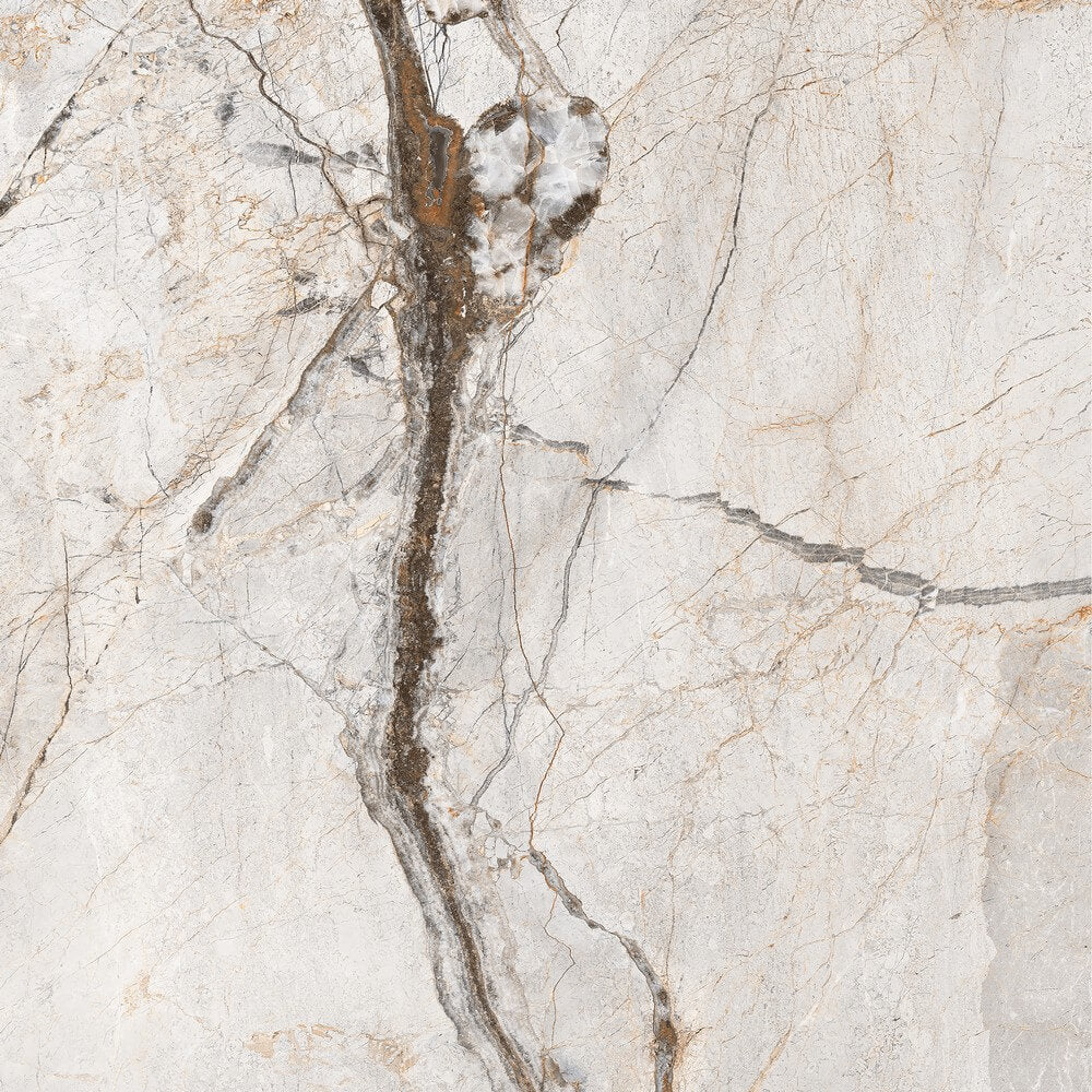 Tri Lite Natural Rectified Glossy Stone Effect Porcelain 800x800mm Wall and Floor Tiles
