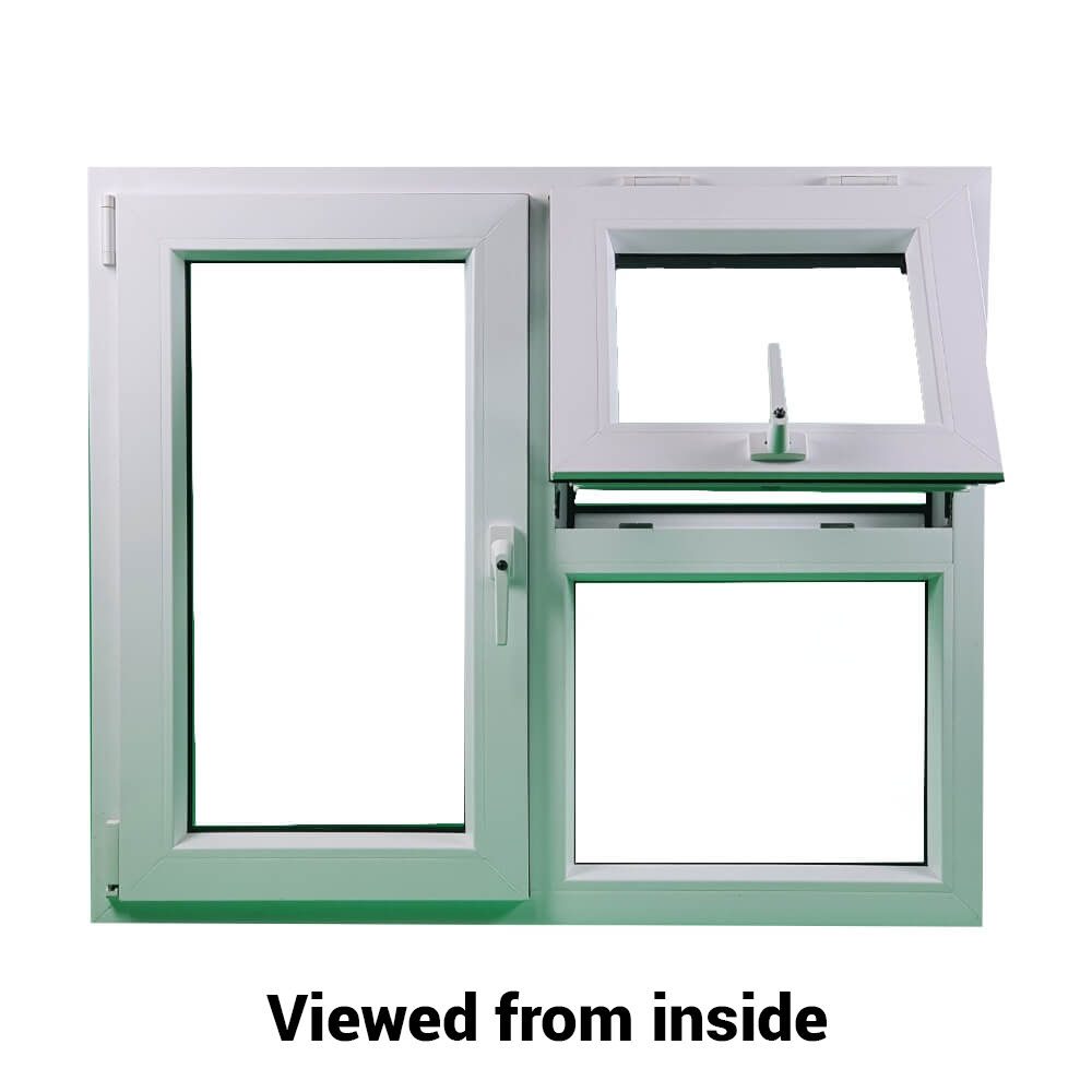 uPVC Left or Right & Top Hung Tilt and Turn Double Glazed Window Frame and Glass 85mm UK 2 Gasket Seal - Multi Size