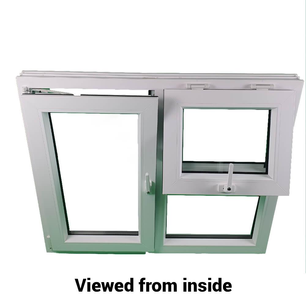 uPVC Left or Right & Top Hung Tilt and Turn Double Glazed Window Frame and Glass 85mm UK 3 Gasket Seal - Multi Size