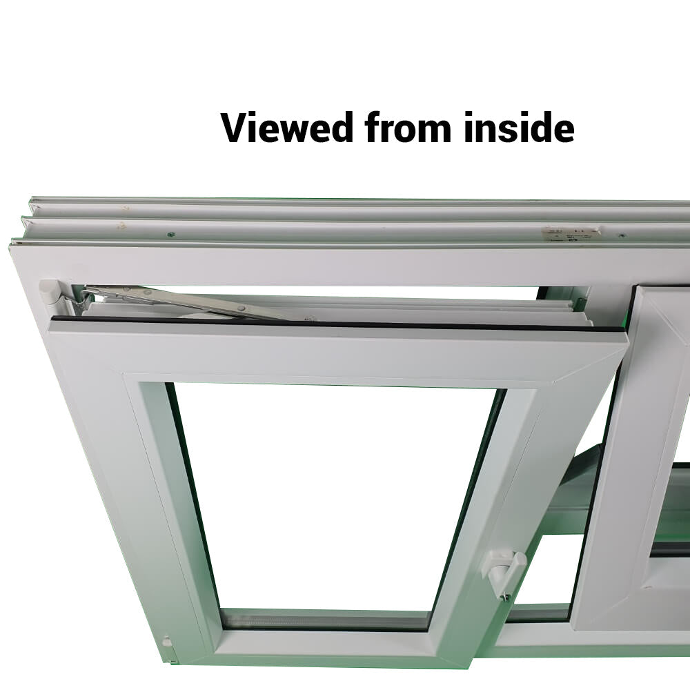 uPVC Left or Right & Top Hung Tilt and Turn Double Glazed Window Frame and Glass 70mm UK 2 Gasket Seal - Multi Size