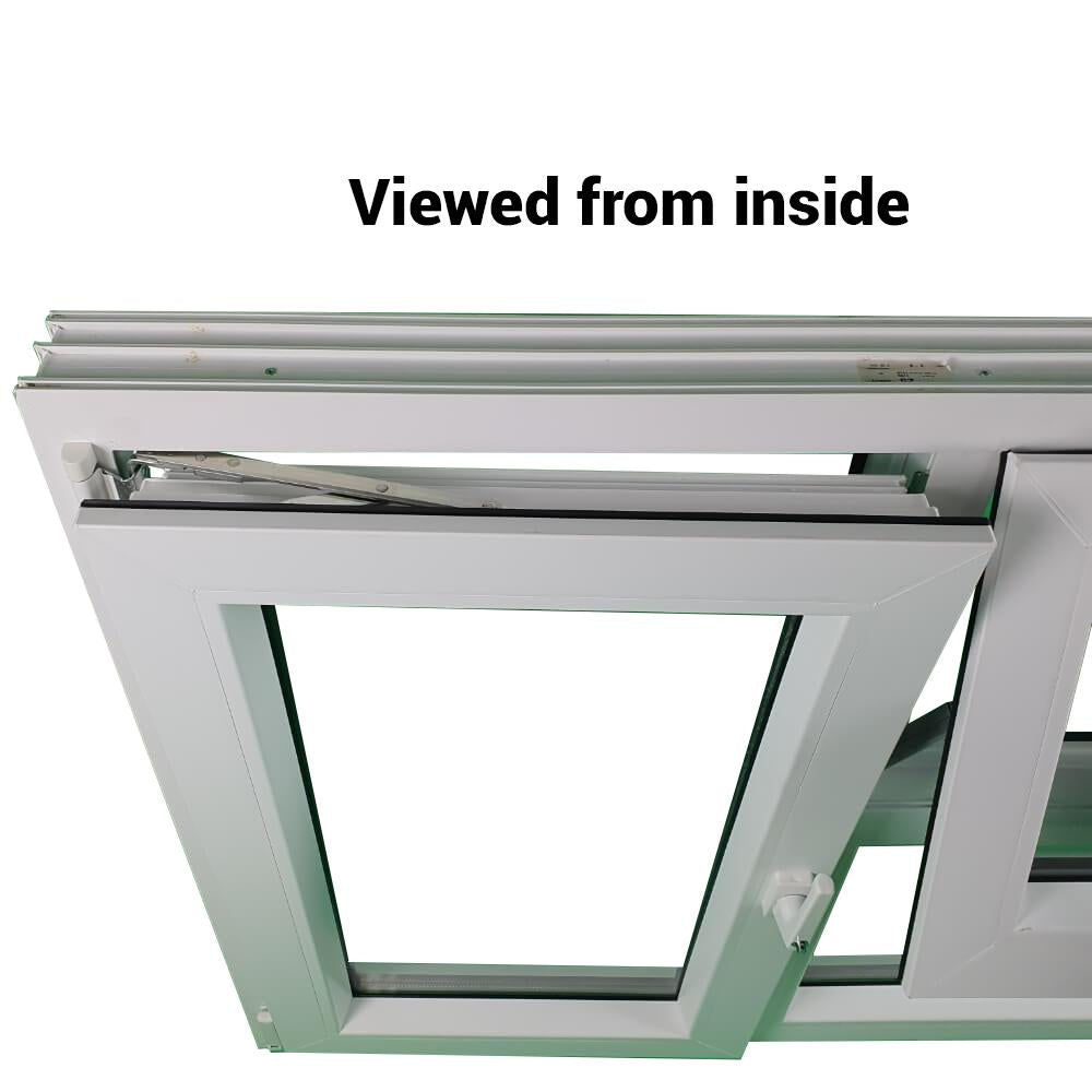 uPVC Left or Right & Top Hung Tilt and Turn Double Glazed Window Frame and Glass 85mm UK 2 Gasket Seal - Multi Size