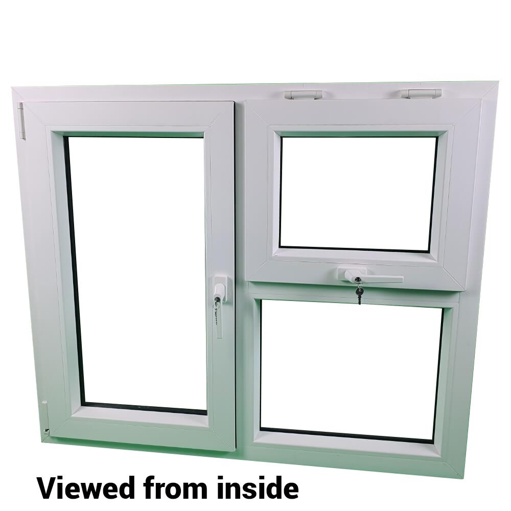 uPVC Left or Right & Top Hung Tilt and Turn Double Glazed Window Frame and Glass 85mm UK 3 Gasket Seal - Multi Size