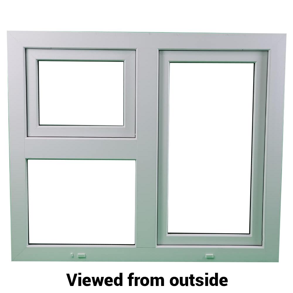 uPVC Left or Right & Top Hung Tilt and Turn Double Glazed Window Frame and Glass 85mm UK 2 Gasket Seal - Multi Size