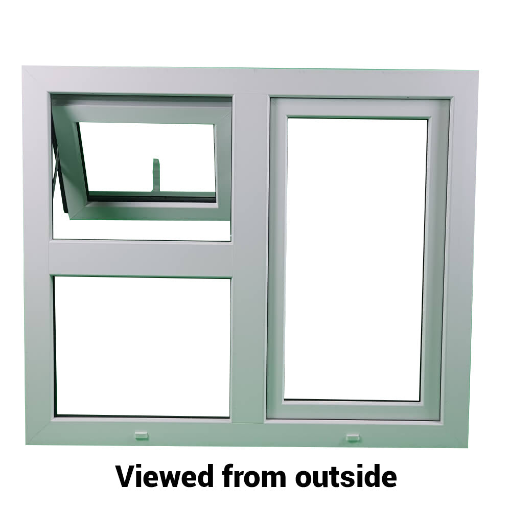 uPVC Left or Right & Top Hung Tilt and Turn Double Glazed Window Frame and Glass 70mm UK 2 Gasket Seal - Multi Size