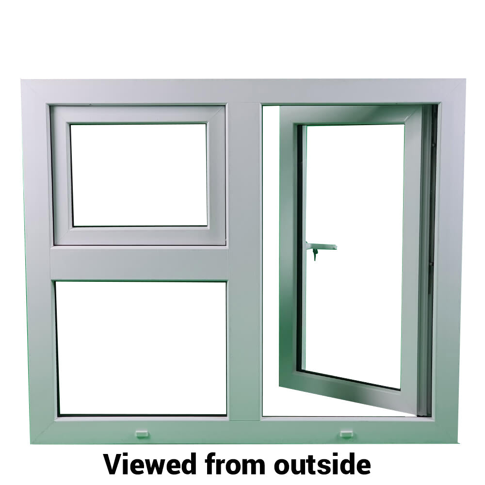 uPVC Left or Right & Top Hung Tilt and Turn Double Glazed Window Frame and Glass 70mm UK 2 Gasket Seal - Multi Size