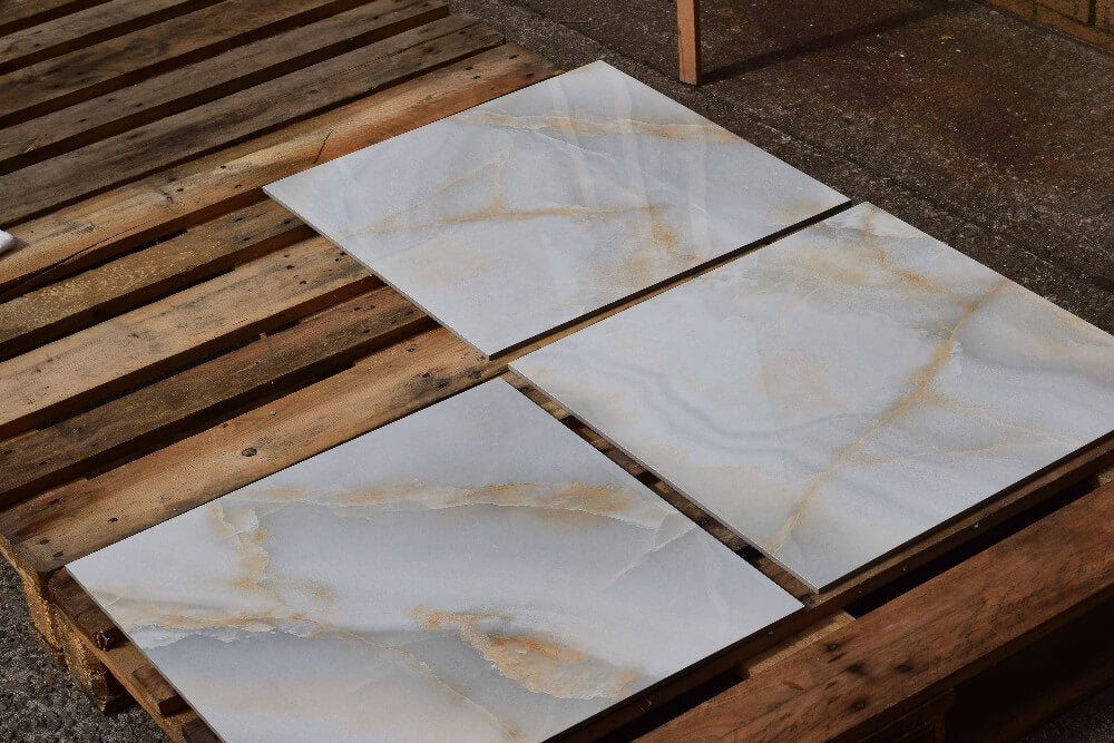 Vanila Onyx Rectified Polished Glazed Porcelain 600x600mm Wall and Floor Tiles