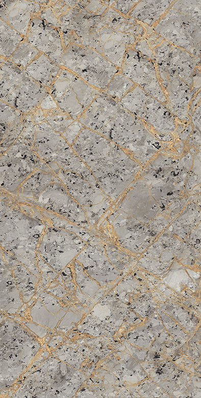 Versa Grey Rectified Large Format Gloss Stone Effect Porcelain 800x1600mm Floor & Wall Tiles