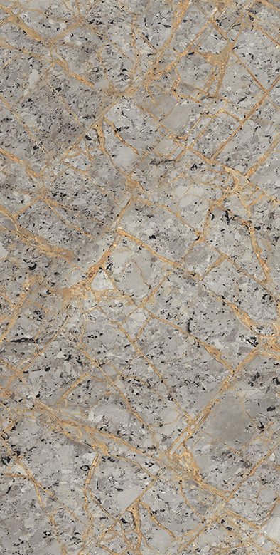 Versa Grey Rectified Large Format Gloss Stone Effect Porcelain 800x1600mm Floor & Wall Tiles