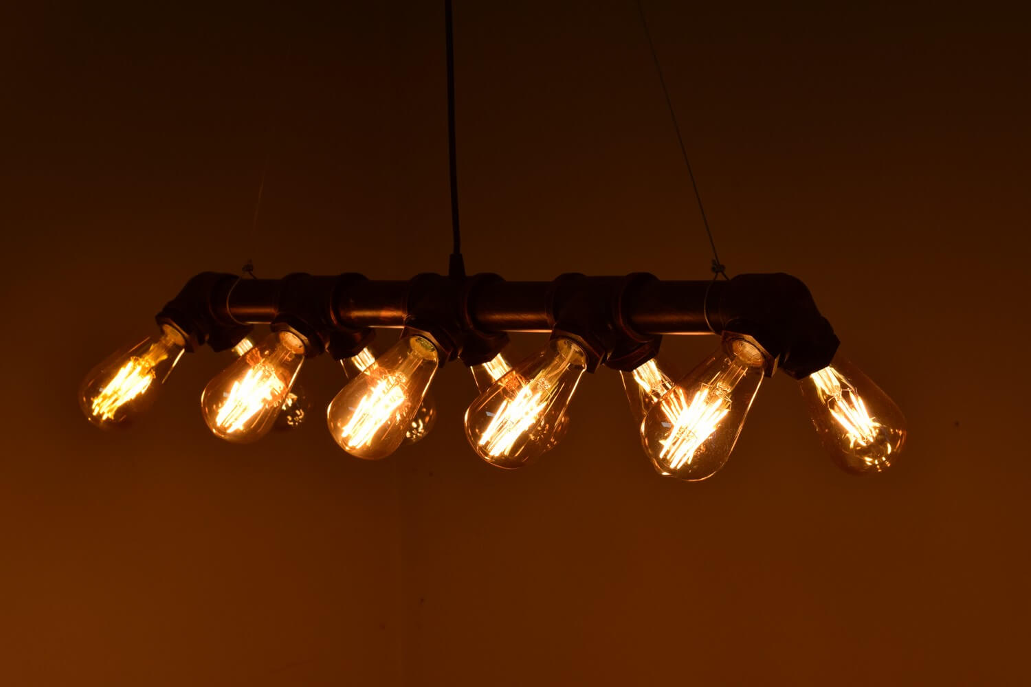 Vintage Industrial Chandelier Ceiling Light Steampunk Lamp Retro Metal Water Pipe LED Light - Decoridea