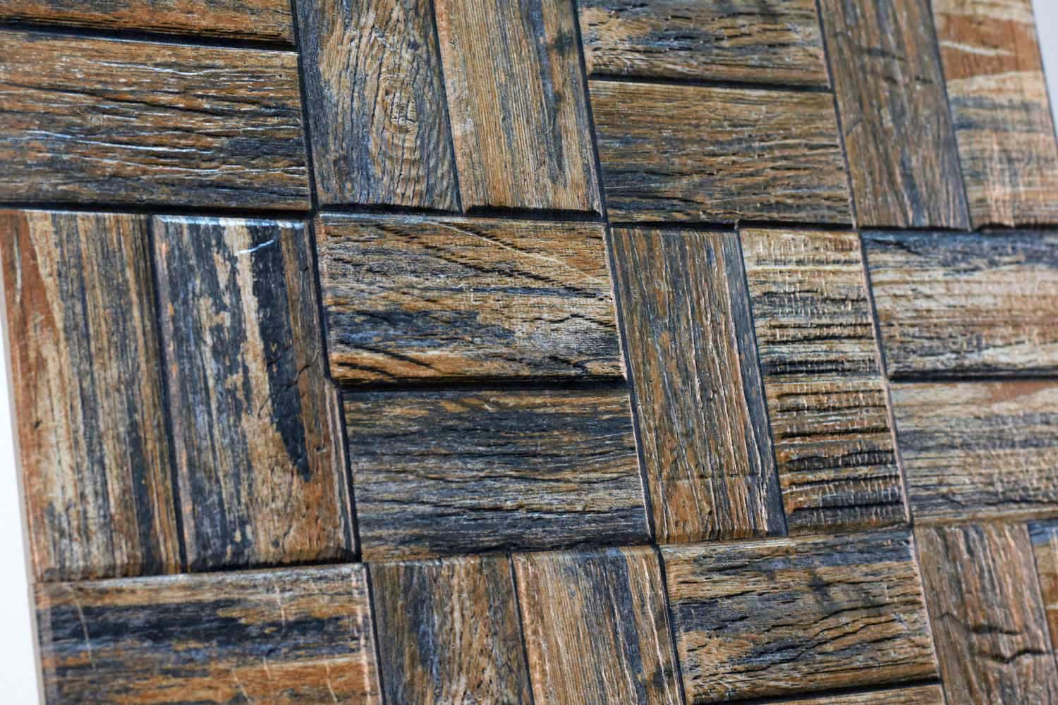 Wenge Gold Split Face Rectified Matt Porcelain 300x600mm Wall Tile
