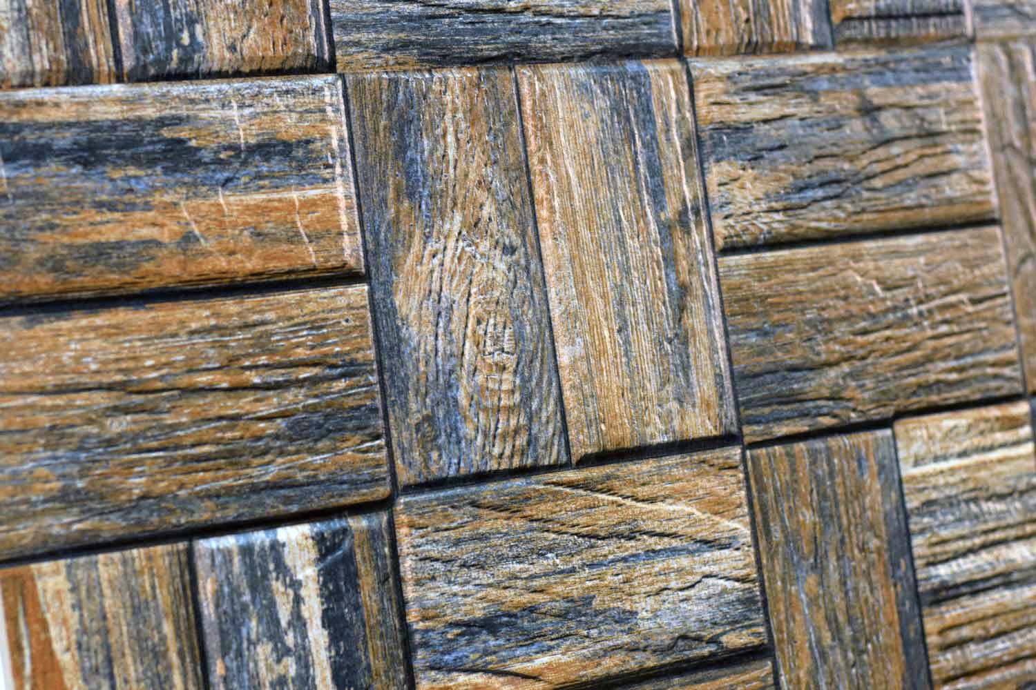 Wenge Gold Split Face Rectified Matt Porcelain 300x600mm Wall Tile