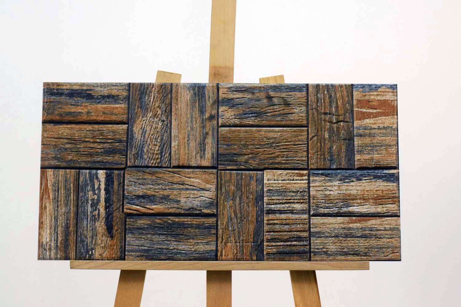 Wenge Gold Split Face Rectified Matt Porcelain 300x600mm Wall Tile