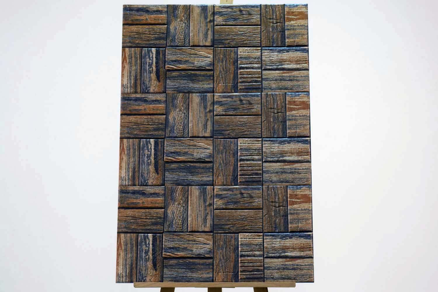 Wenge Gold Split Face Rectified Matt Porcelain 300x600mm Wall Tile