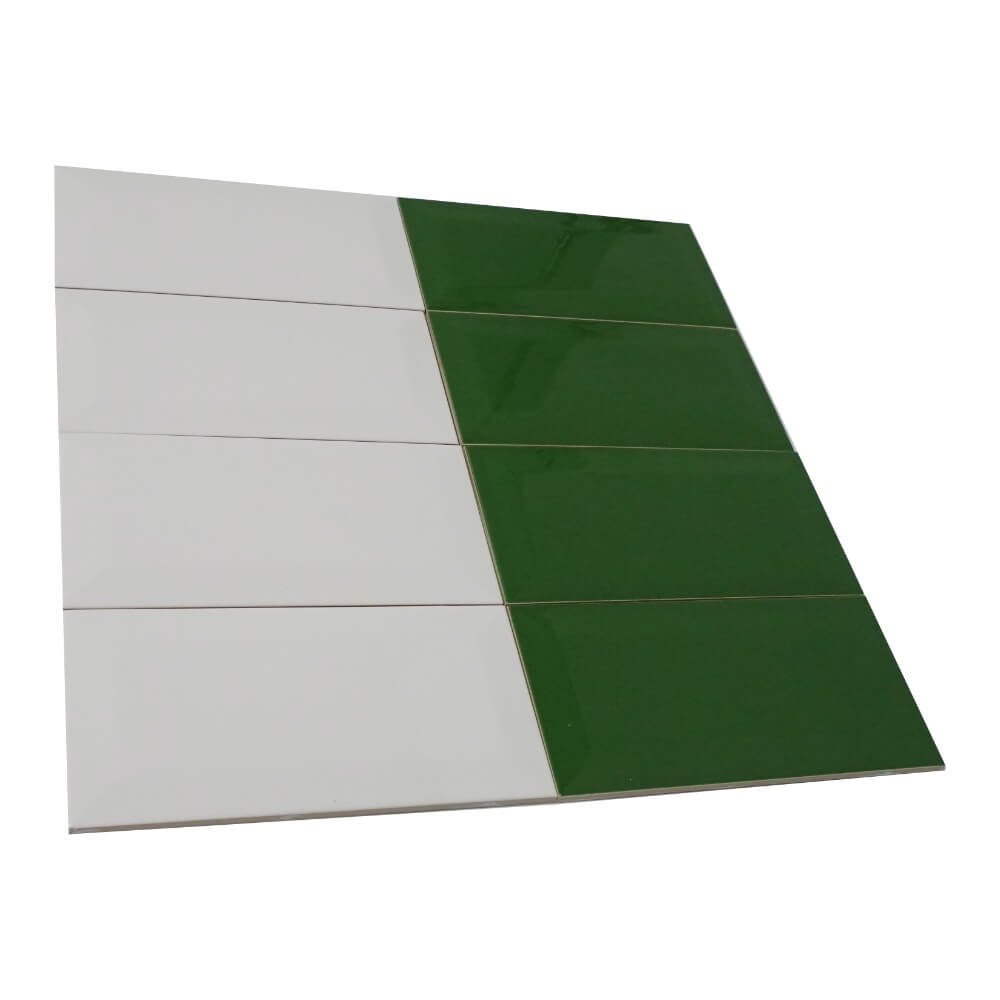 White Metro Brick Tiles 100x200mm Diamond Decorative Polished Wall Tile