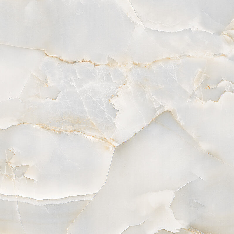 White Onyx Rectified Polished Porcelain 600x600mm Wall and Floor Tiles
