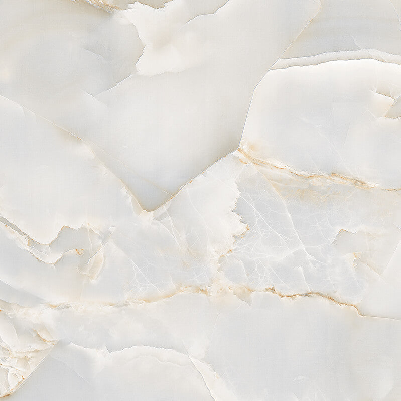 White Onyx Rectified Polished Porcelain 600x600mm Wall and Floor Tiles