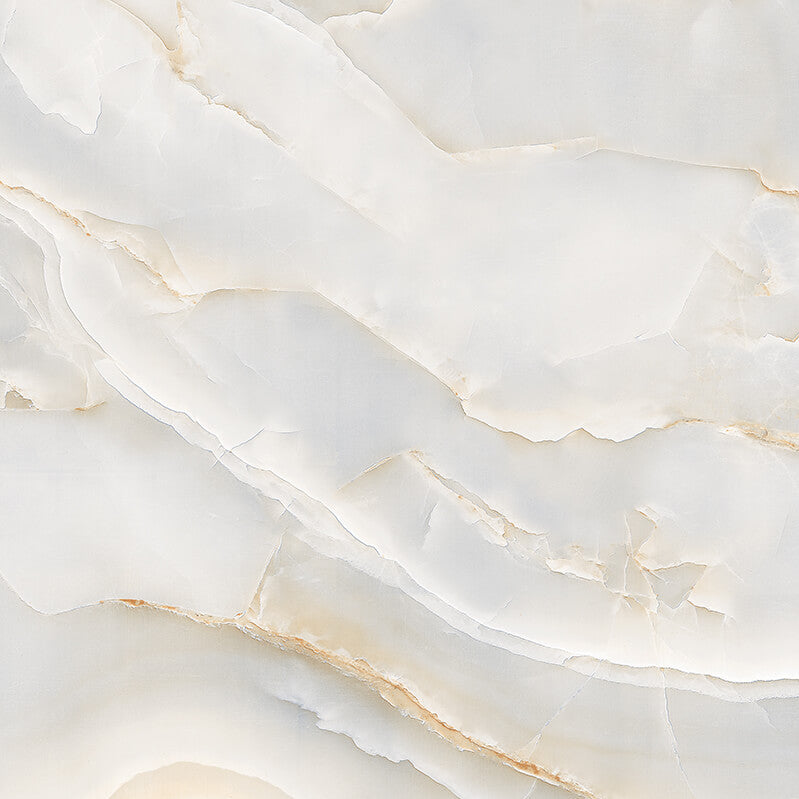 White Onyx Rectified Polished Porcelain 600x600mm Wall and Floor Tiles
