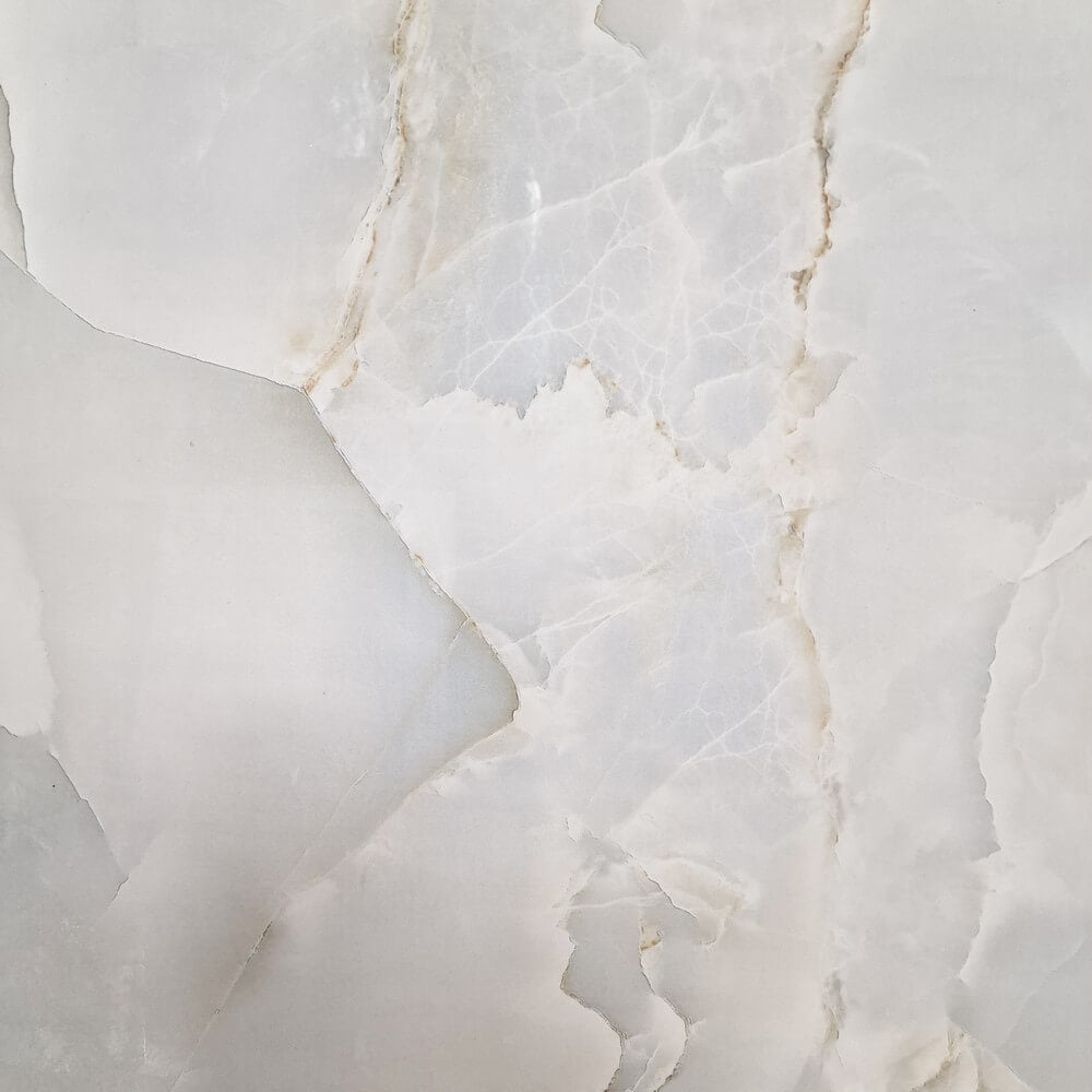White Onyx Rectified Polished Porcelain 600x600mm Wall and Floor Tiles