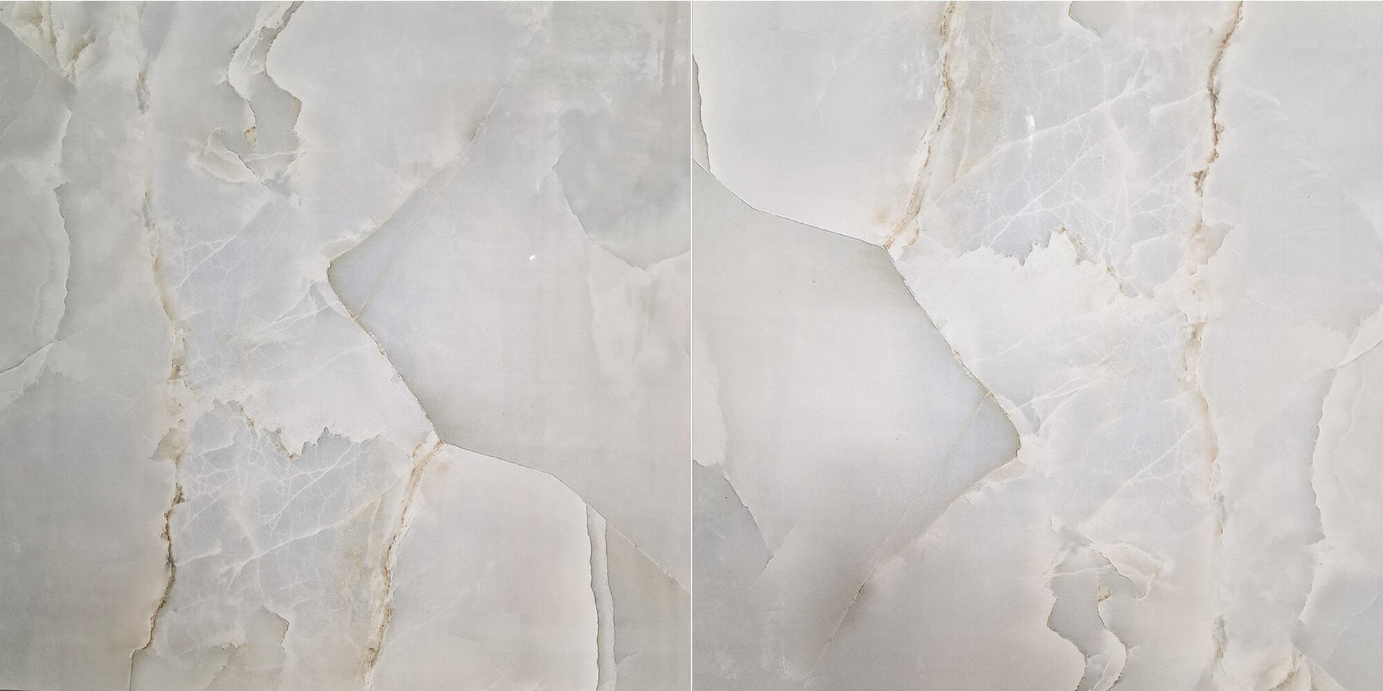 White Onyx Rectified Polished Porcelain 600x600mm Wall and Floor Tiles