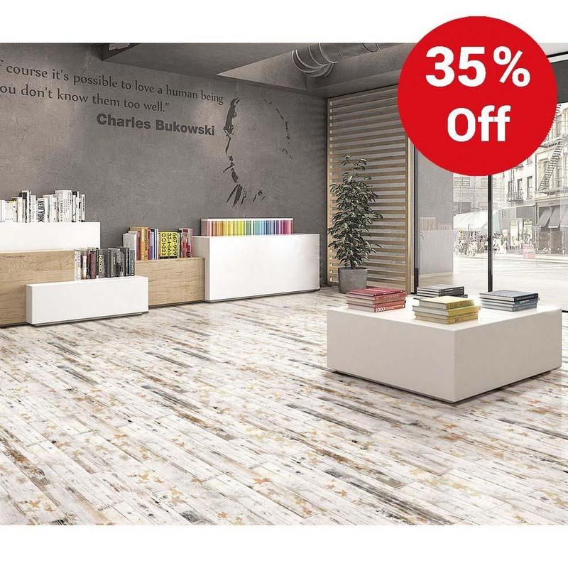 Winter Wood Effect Rectified Matt Ceramic 150x800mm Wall and Floor Tile