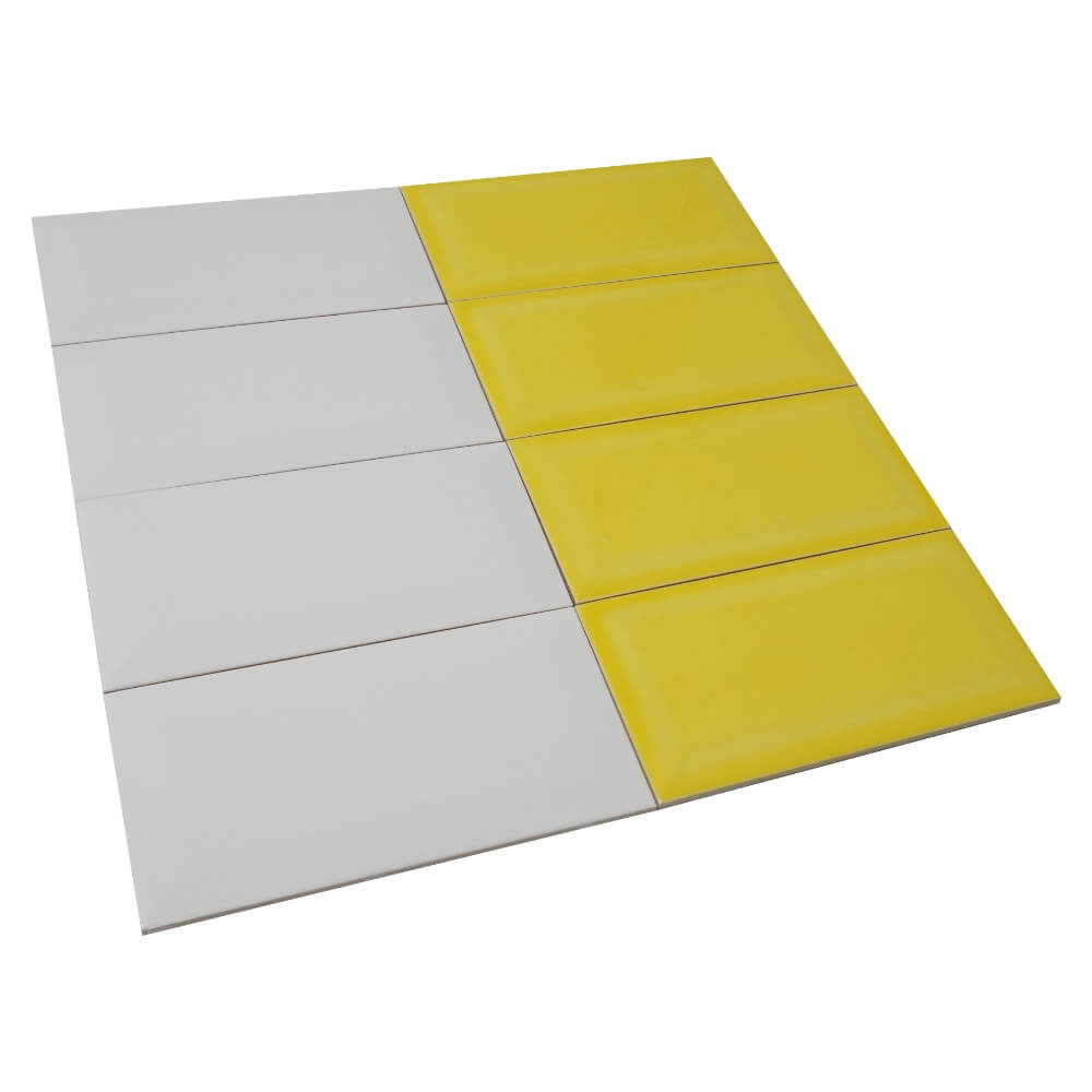 Yellow Metro Brick Tiles 100x200mm Diamond Decorative Polished Wall Tile