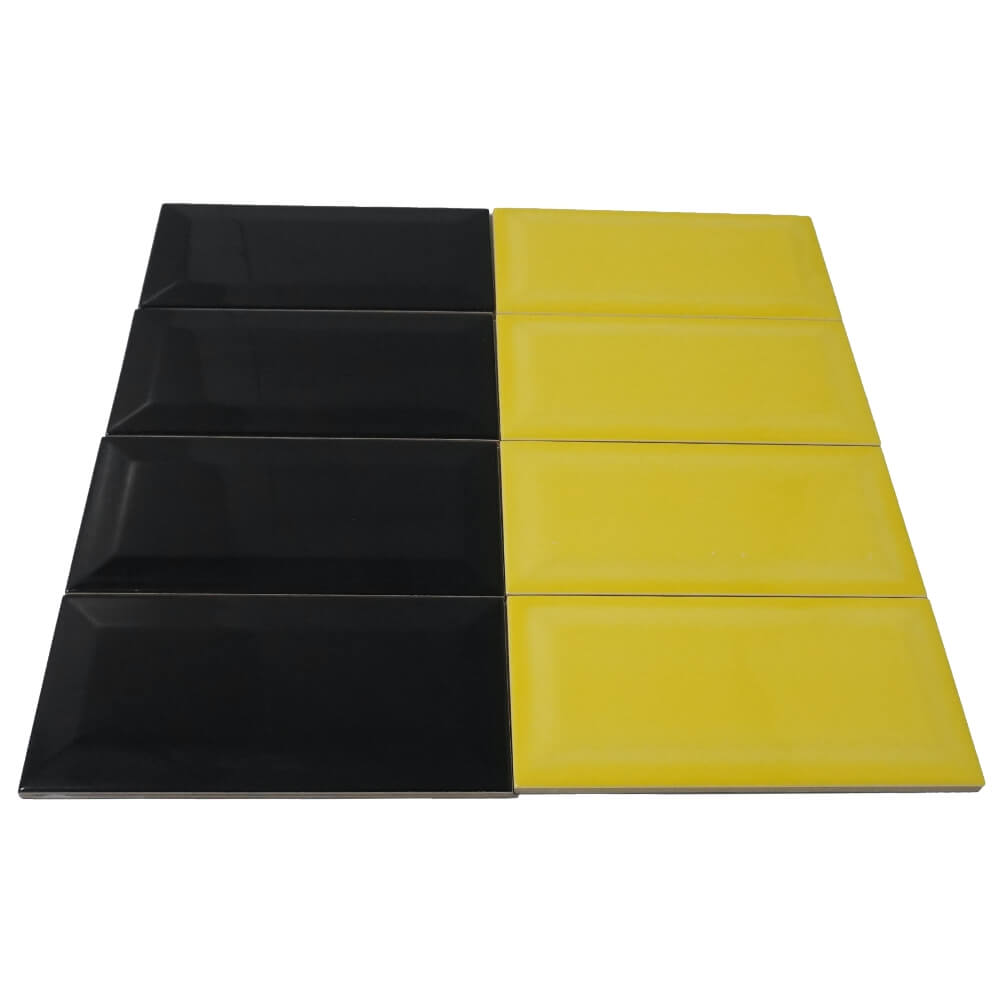 Yellow Metro Brick Tiles 100x200mm Diamond Decorative Polished Wall Tile