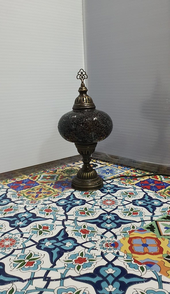Amber Turkish Tiffany Mosaic Oriental Decorative Table Lamp LED Light From £31.90 - Decoridea.co.uk