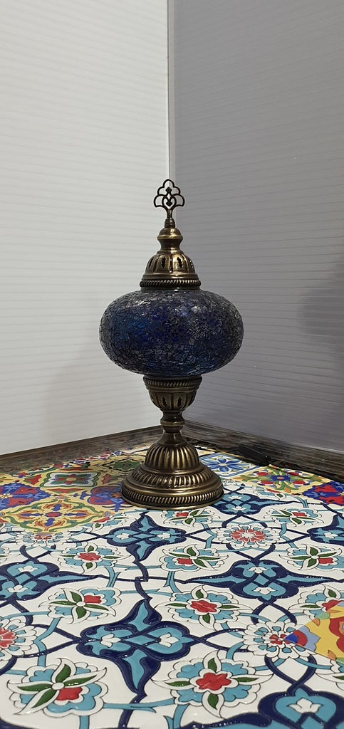 Blue Turkish Tiffany Mosaic Oriental Decorative Table Lamp LED Light From £31.90 - Decoridea.co.uk