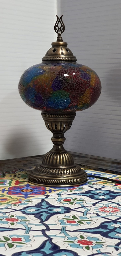 Mix Coloured 02 Turkish Tiffany Mosaic Oriental Decorative Table Lamp LED Light From £31.90 - Decoridea.co.uk
