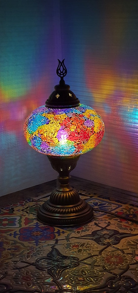 Mix Coloured 02 Turkish Tiffany Mosaic Oriental Decorative Table Lamp LED Light From £31.90 - Decoridea.co.uk