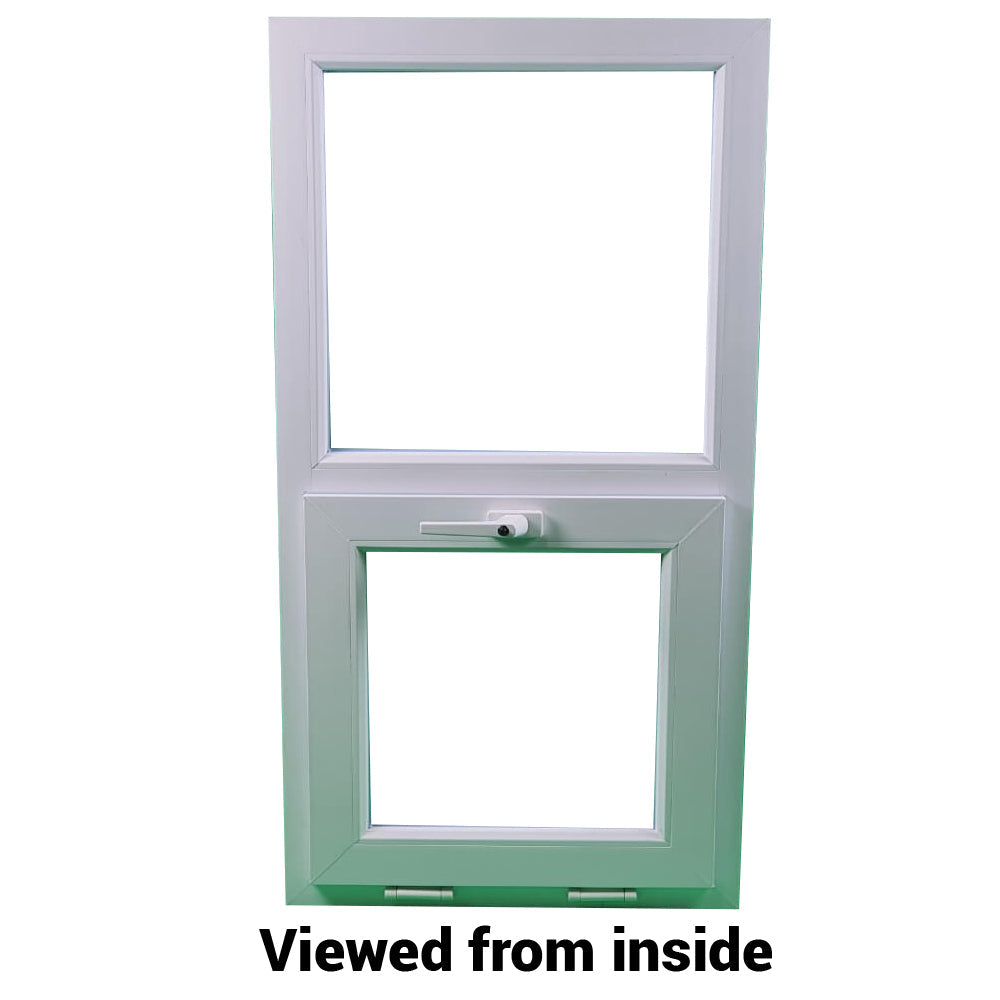 uPVC Top Hung Double Glazed Window Frame and Glass 70mm UK 2 Gasket Seal - Inside White Outside Anthracite