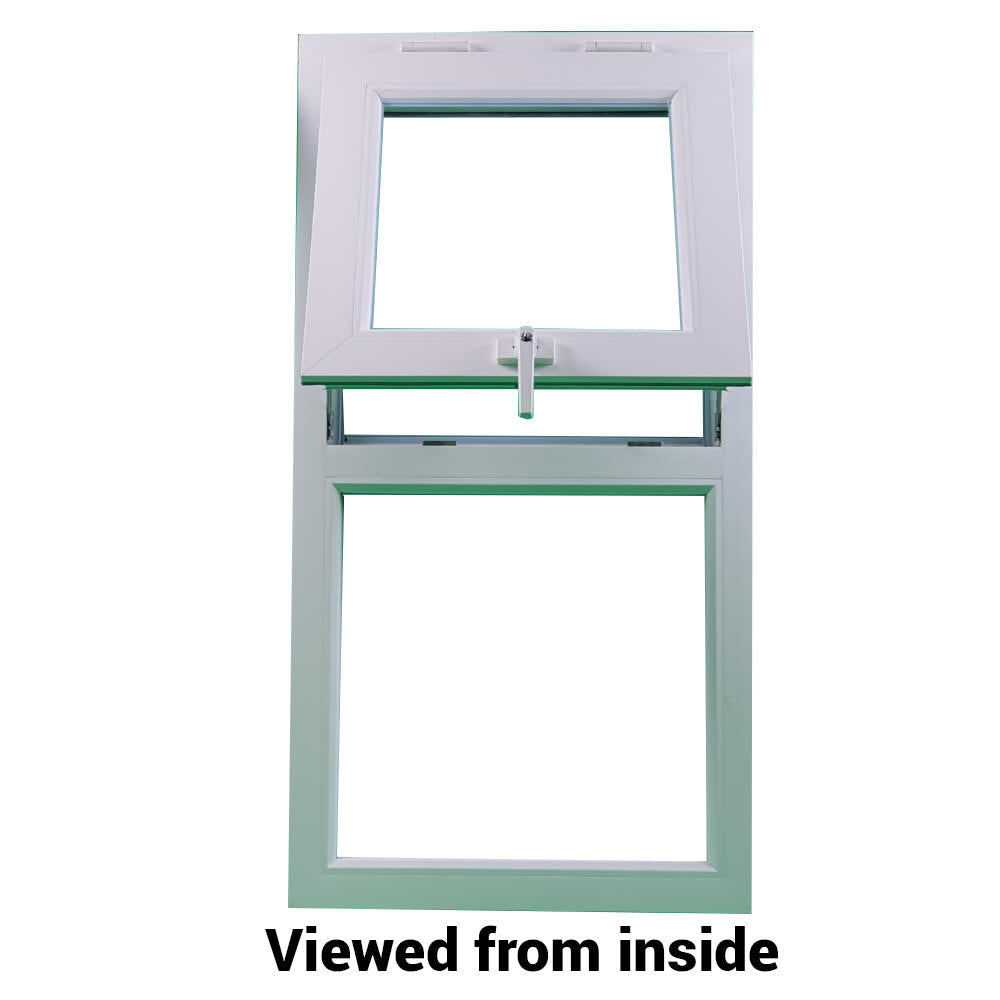 uPVC Top Hung Double Glazed Window Frame and Glass 70mm UK 2 Gasket Seal - Inside White Outside Anthracite