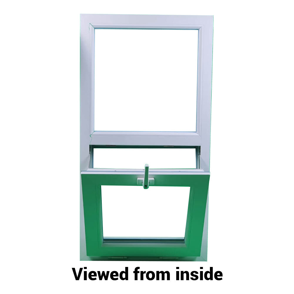 uPVC Top Hung Double Glazed Window Frame and Glass 70mm UK 2 Gasket Seal - Inside White Outside Anthracite