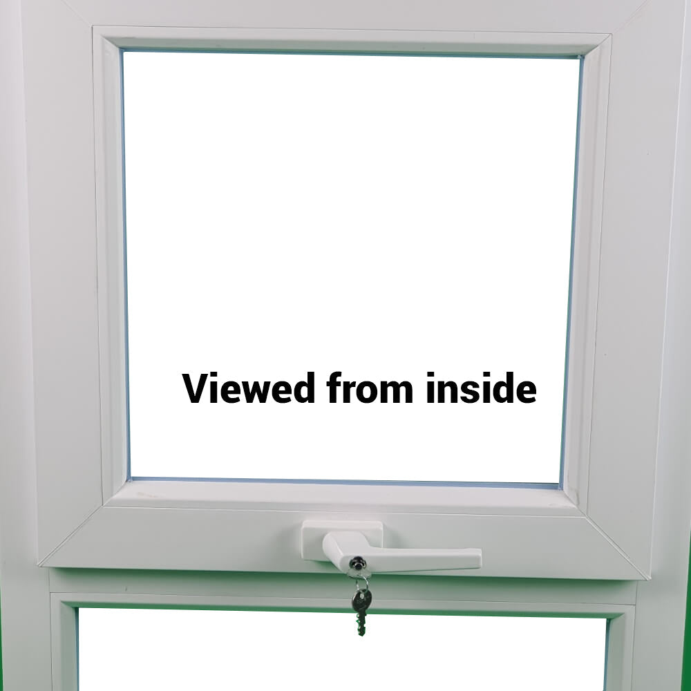 uPVC Top Hung Double Glazed Window Frame and Glass 70mm UK 2 Gasket Seal - Inside White Outside Anthracite