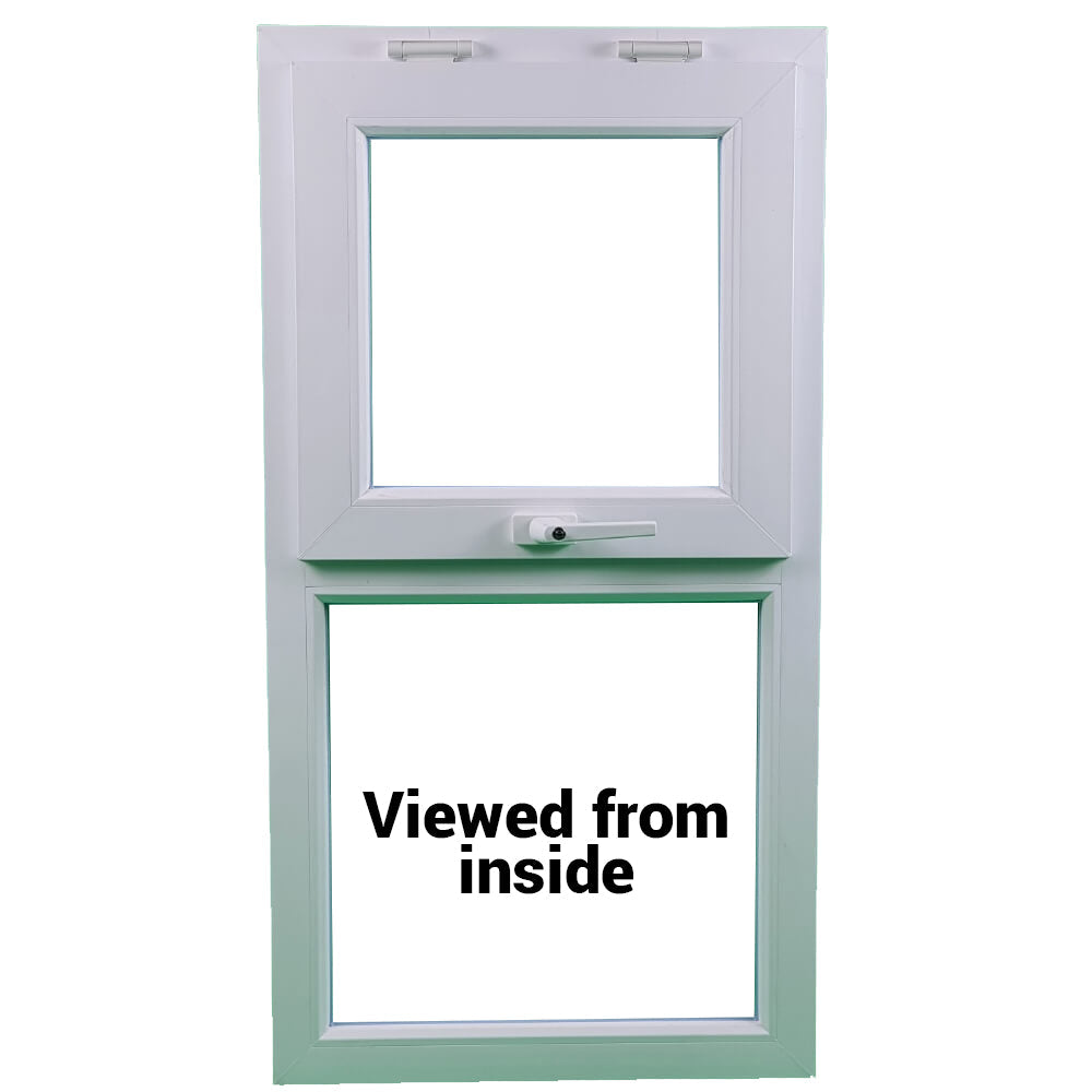 uPVC Top Hung Double Glazed Window Frame and Glass 70mm UK 2 Gasket Seal - Inside White Outside Anthracite